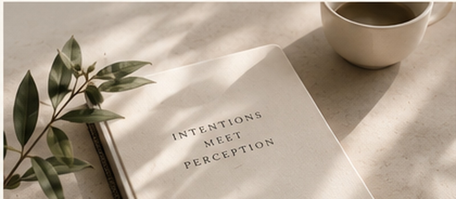 Warm editorial still life representing the space between intention and perception.